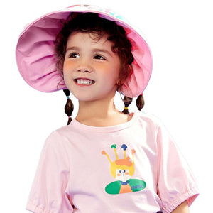 Headband styled Pink Rabbit themed Visor Hat for Kids. - 3 - 6 years Swim