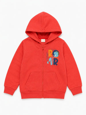 Hear The Dino ROAR Zipper Hoodie - 0-6 Months Kids Winter Hoodies