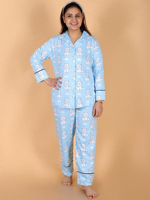 Hello Bear Matching Pajama Set for Mom and Baby- Combo of 2 - Twinning Combo
