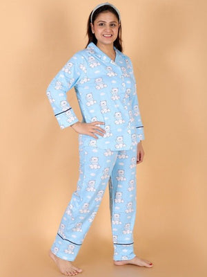 Hello Bear Matching Pajama Set for Mom and Baby- Combo of 3 - Twinning Combo
