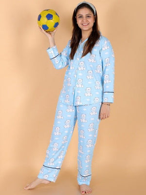 Hello Bear Matching Pajama Set for Mom and Baby- Combo of 3 - Twinning Combo