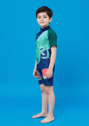 Hello Hippo Boys Swimsuit - 1 - 2 Years Kids Swimwear