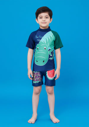 Hello Hippo Boys Swimsuit - 1 - 2 Years Kids Swimwear