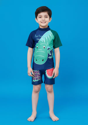 Hello Hippo Boys Swimsuit - 1 - 2 Years Kids Swimwear