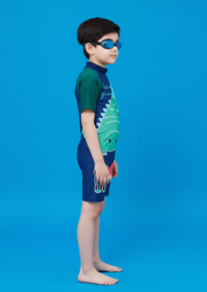 Hello Hippo Boys Swimsuit - 1 - 2 Years Kids Swimwear