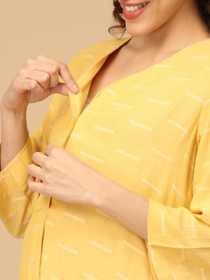 Hello Sunshine Maternity and Nursing Co - ord Set - MEW - SK - HLOSN - S