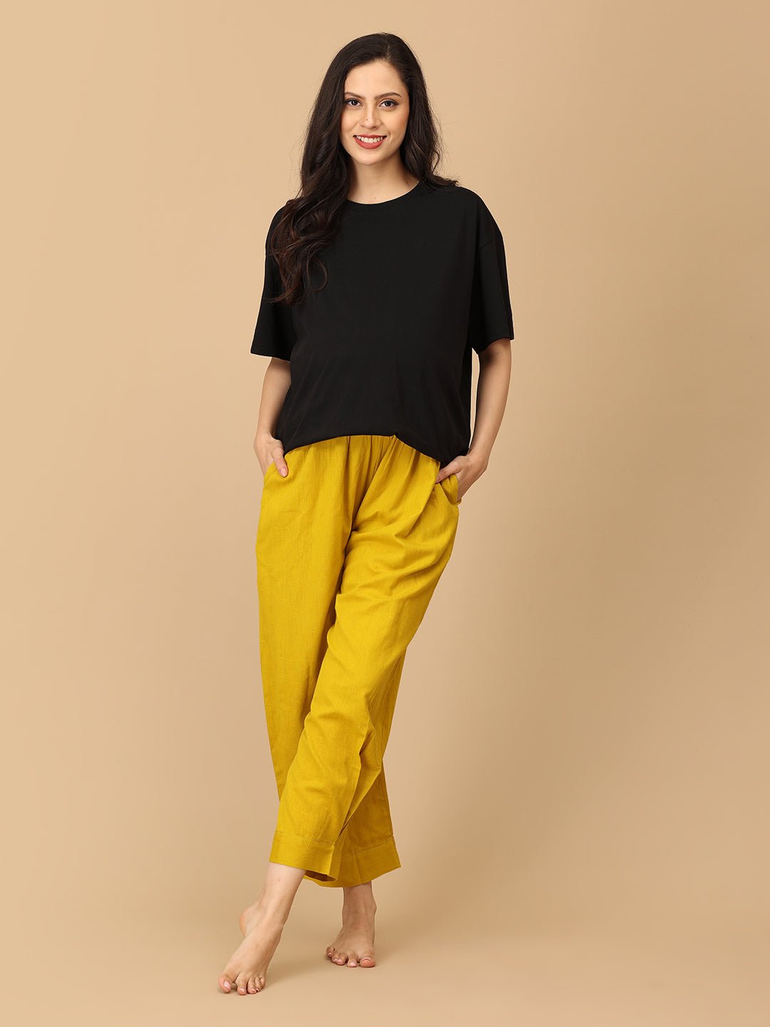Hello Yellow Maternity Lounge Pants - MBS - SK - HLYLW - S