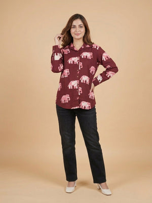Herd You Right Maternity and Nursing Oversized Shirt - S Maternity and Nursing Tops