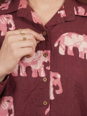Herd You Right Maternity and Nursing Oversized Shirt - S Maternity and Nursing Tops