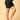 Side pose of Model wearing black coloured over the belly support panties from the mom store