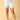 Model wearing blue coloured high waisted mama boyshorts from the mom store