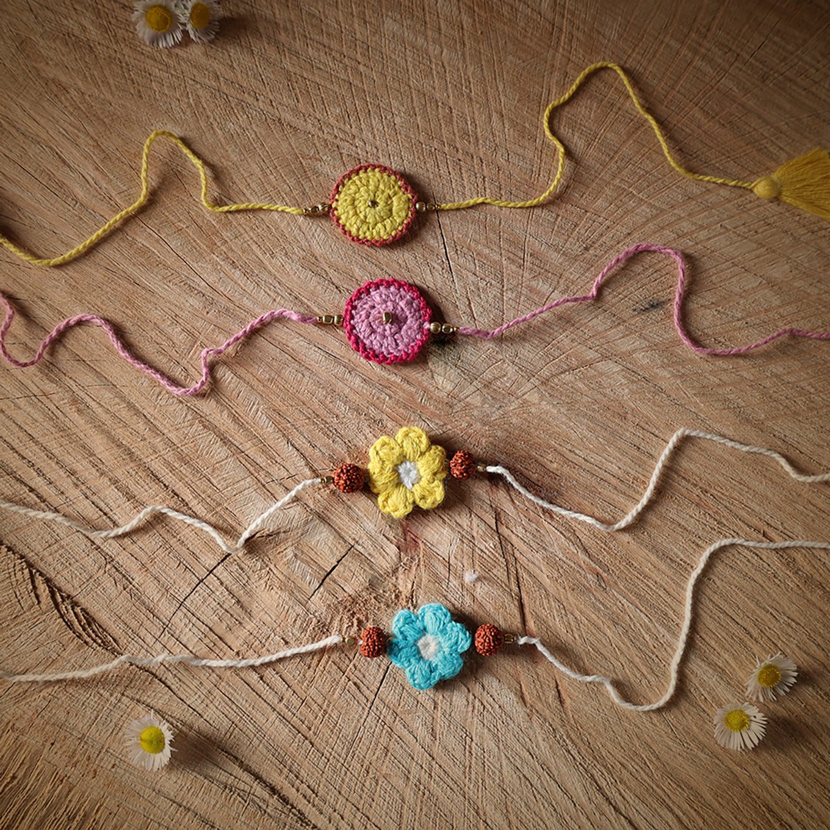 Himalayan Blooms 2 genda rakhi & 2 kali rakhi - HBpk4 - 2g2k - 00
