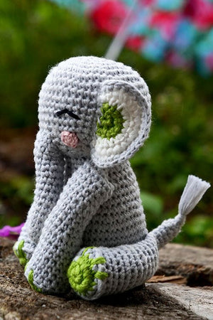 Himalayan Blooms chrochet sitting Elephant toys - HBty - si - 00