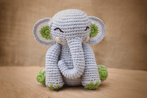 Himalayan Blooms chrochet sitting Elephant toys - HBty - si - 00