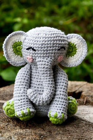 Himalayan Blooms chrochet sitting Elephant toys - HBty - si - 00