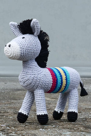 Himalayan Blooms chrochet standing donkey toys - HBty - sd - 00