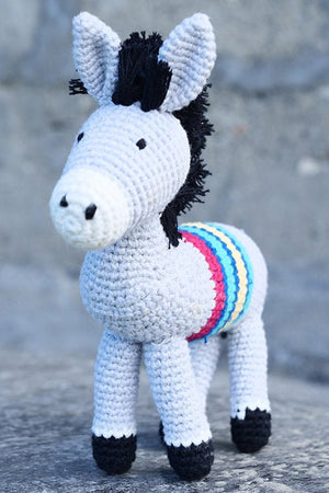 Himalayan Blooms chrochet standing donkey toys - HBty - sd - 00