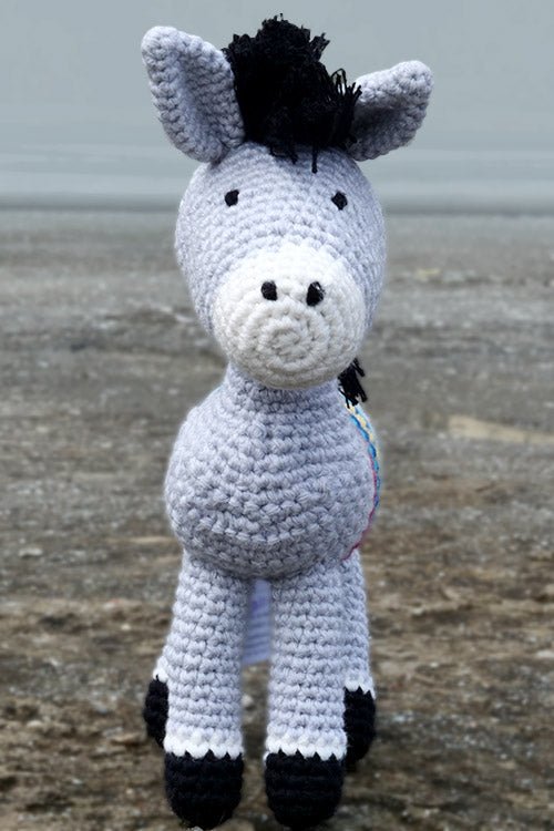 Himalayan Blooms chrochet standing donkey toys - HBty - sd - 00