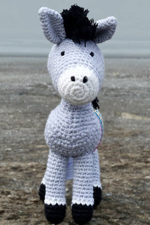 Himalayan Blooms chrochet standing donkey toys - HBty - sd - 00