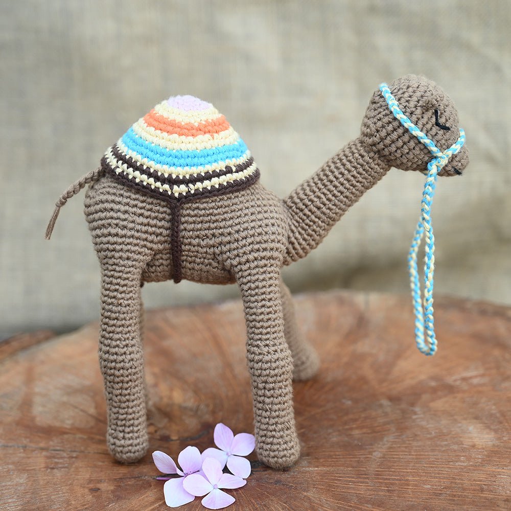 Himalayan Blooms Crochet Camel Toy - Crochet Toy