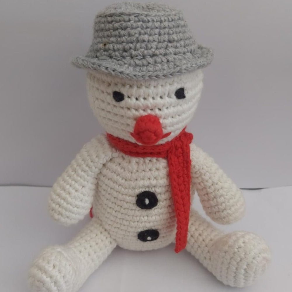Himalayan Blooms Crochet Cap Snowman Toy - Crochet Toy