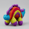 Himalayan Blooms Crochet Colored Dinosaur Soft Toy - Crochet Toy