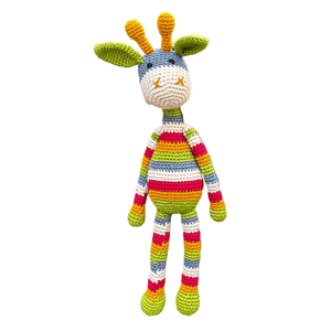 Himalayan Blooms Crochet Colored Giraffe Toy - Crochet Toy
