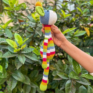 Himalayan Blooms Crochet Colored Giraffe Toy - Crochet Toy