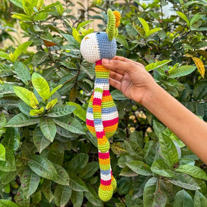 Himalayan Blooms Crochet Colored Giraffe Toy - Crochet Toy