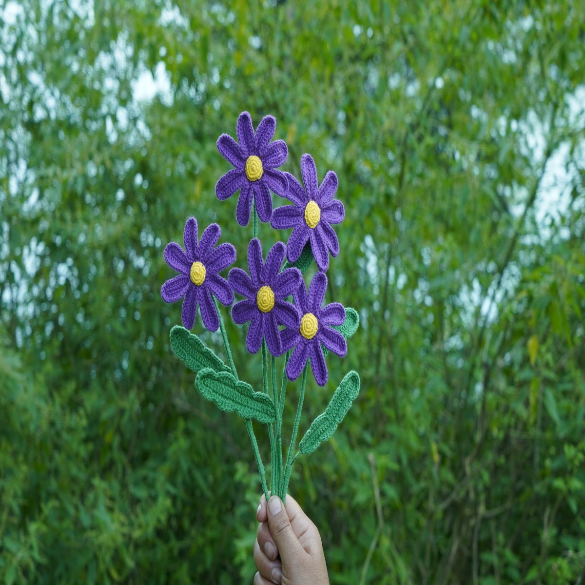 Himalayan Blooms Crochet Daisy Flower (Purple) - Crochet Toy