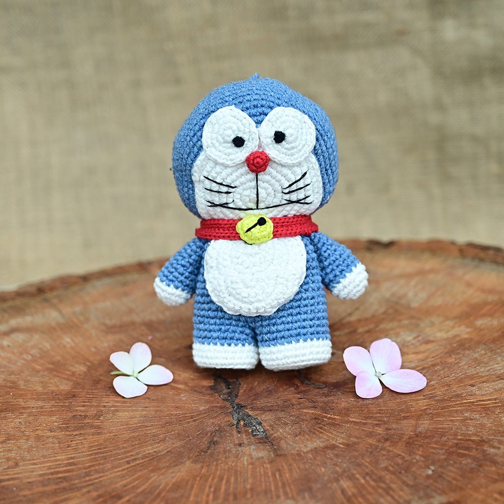 Himalayan Blooms Crochet Doraemon Toy - Crochet Toy