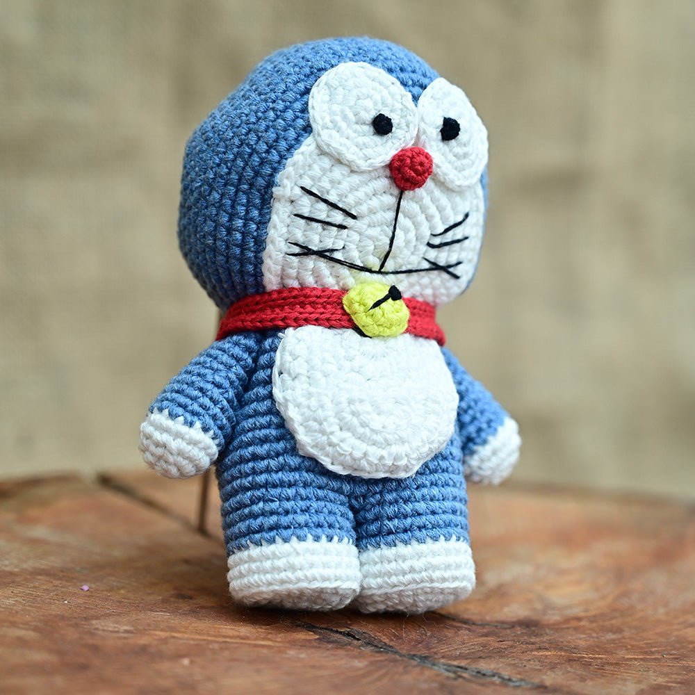 Himalayan Blooms Crochet Doraemon Toy - Crochet Toy