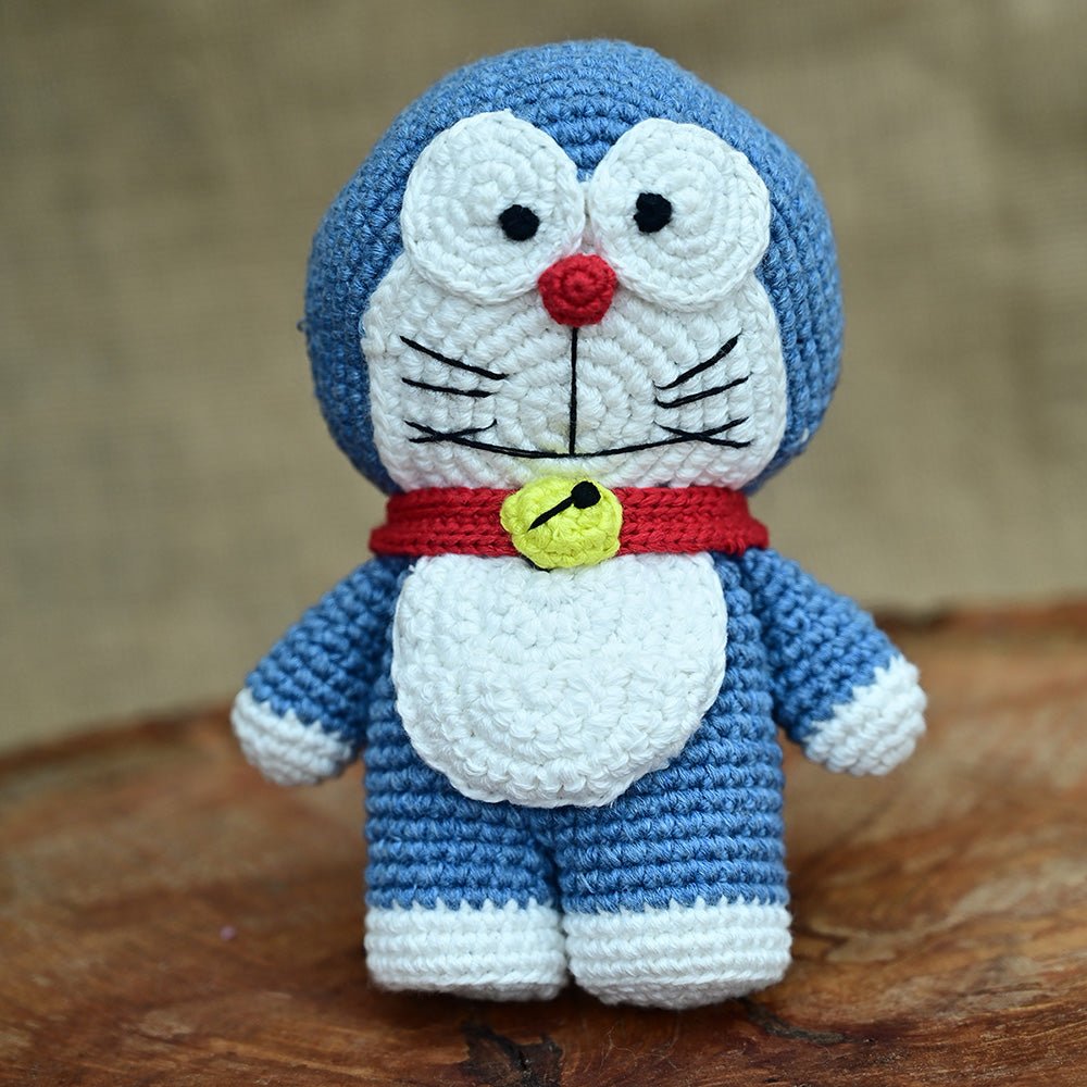 Himalayan Blooms Crochet Doraemon Toy - Crochet Toy