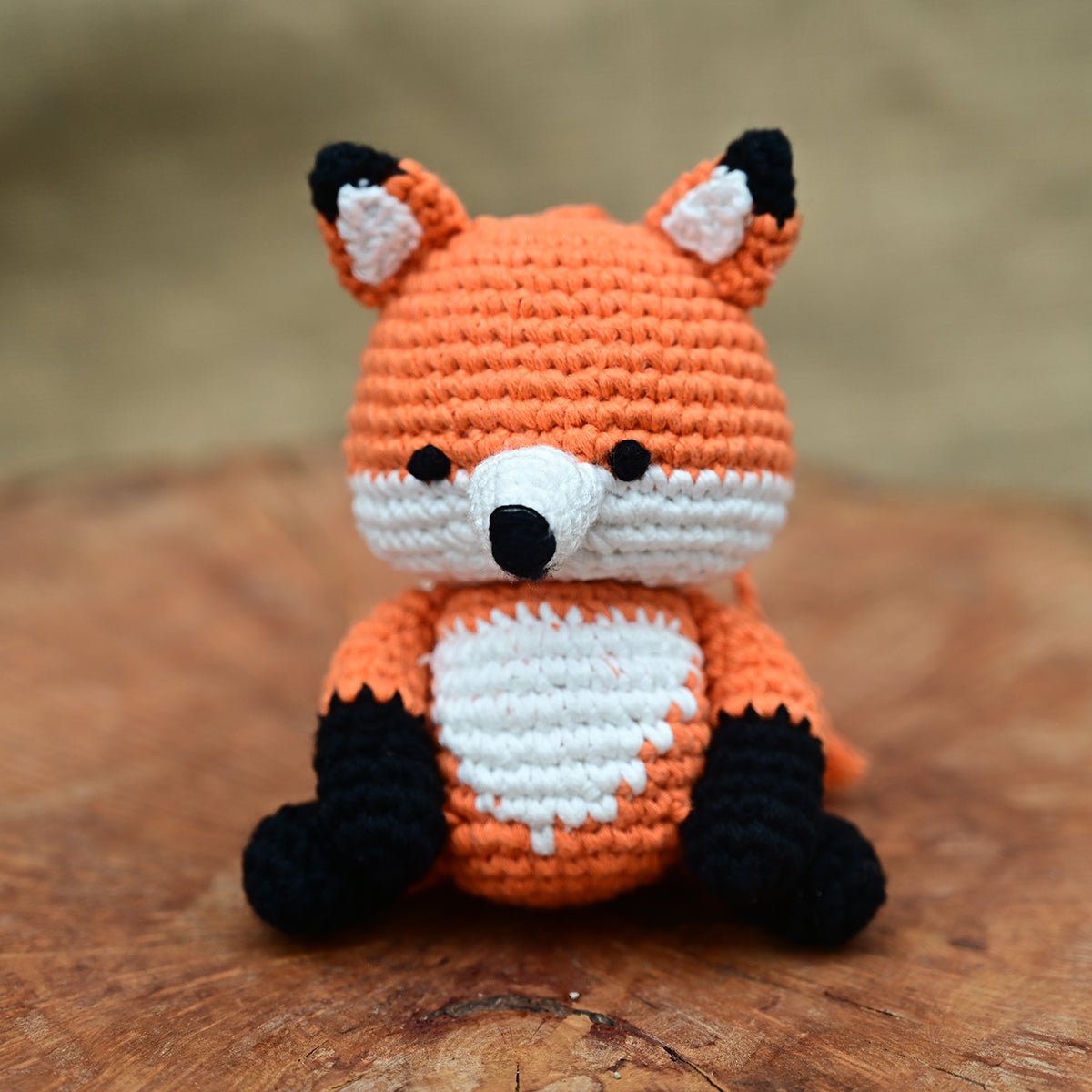 Himalayan Blooms Crochet Fox Toy - Crochet Toy