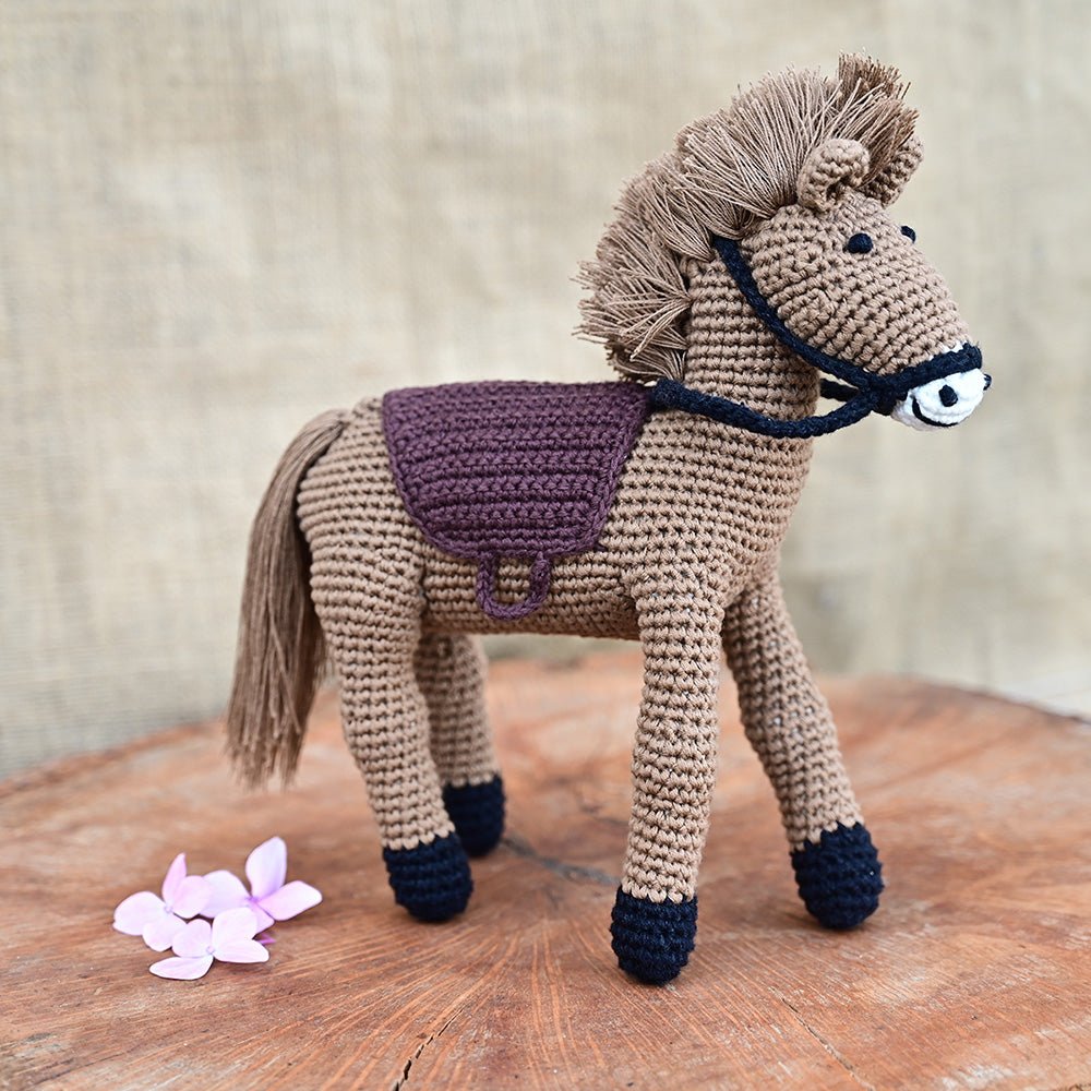 Himalayan Blooms Crochet Horse Toy - Crochet Toy