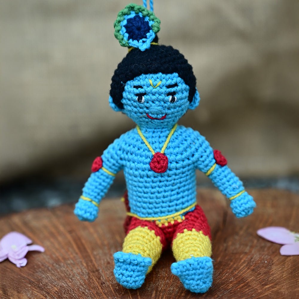Himalayan Blooms Crochet Krishna Ji Toy - Crochet Toy