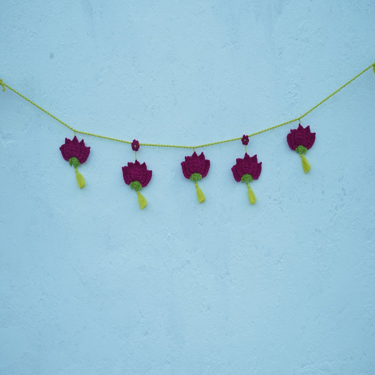 Himalayan Blooms Crochet Lotus Toran - Crochet Toy
