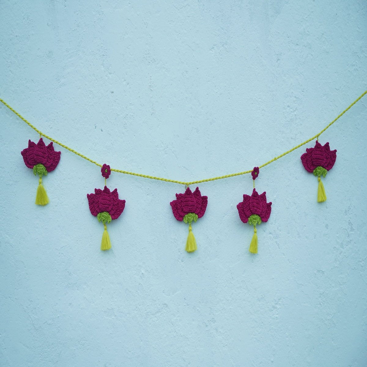 Himalayan Blooms Crochet Lotus Toran - Crochet Toy