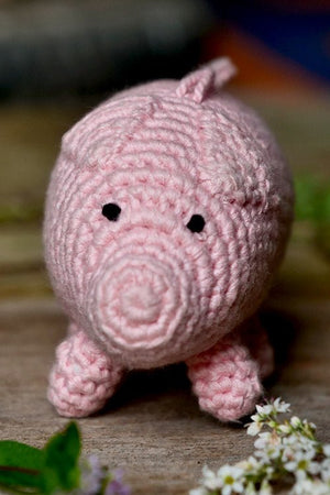 Himalayan Blooms Crochet Pig Toy - Crochet Toy