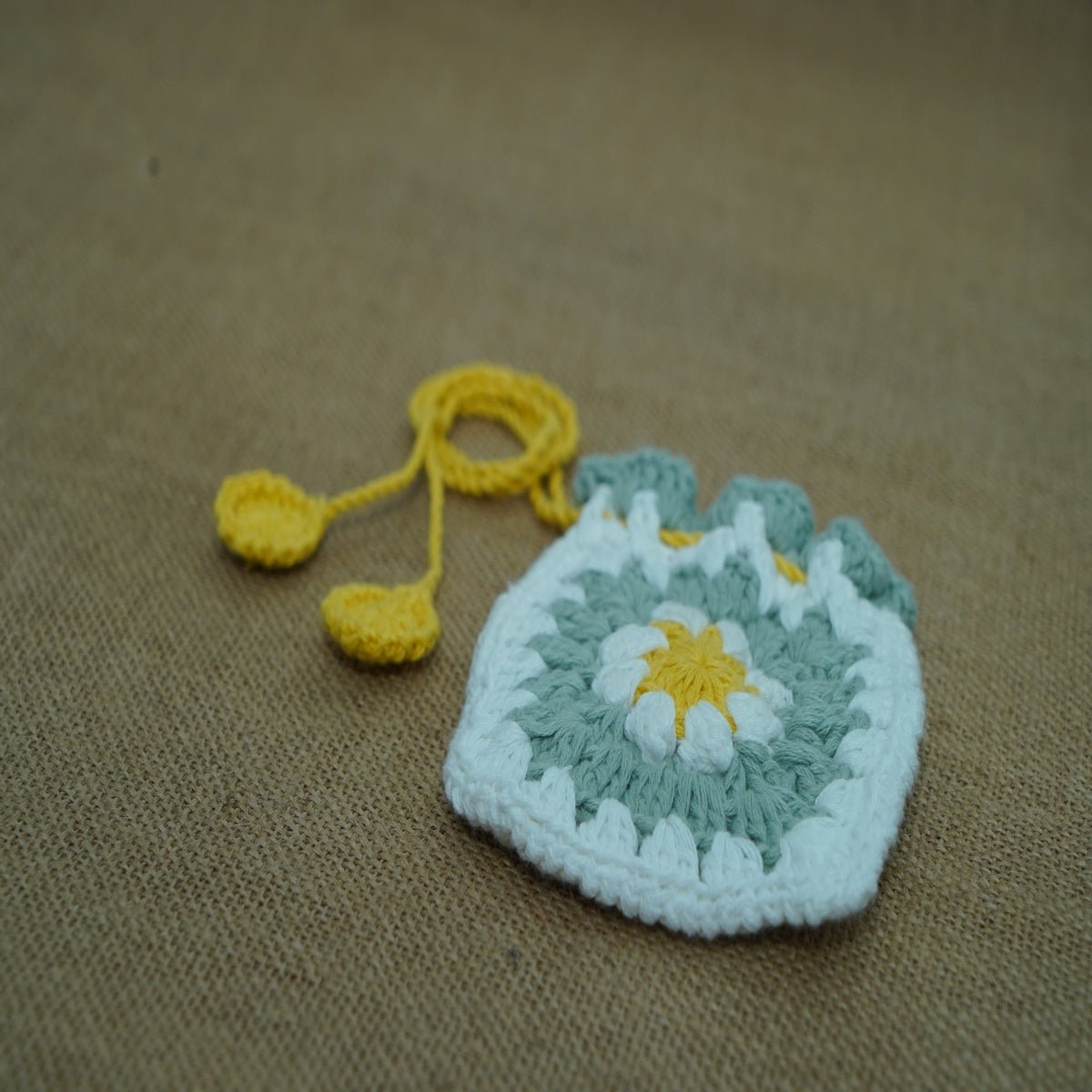 Himalayan Blooms Crochet Potli Bag - Crochet Handbag