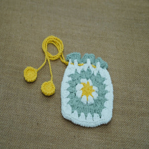 Himalayan Blooms Crochet Potli Bag - Crochet Handbag
