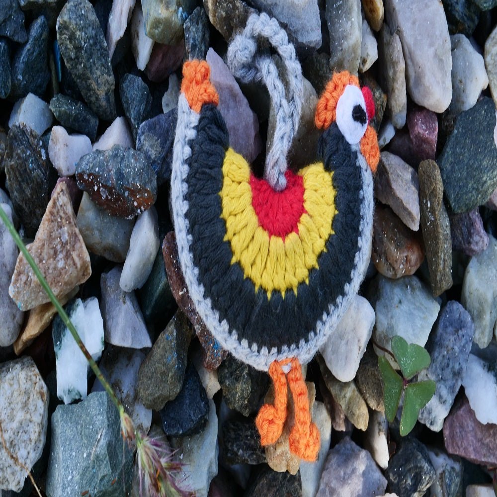 Himalayan Blooms Crochet Rooster Toy - Crochet Toy