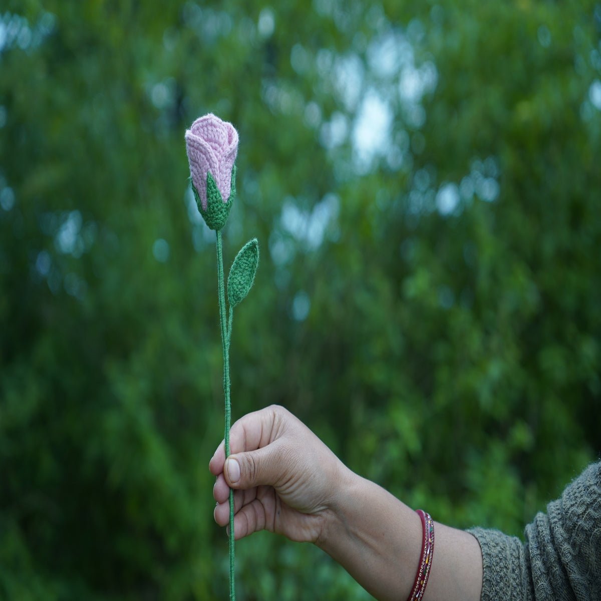 Himalayan Blooms Crochet Rose Flower (Pink) - Crochet Toy