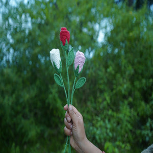 Himalayan Blooms Crochet Rose Flower (Red) - Crochet Toy
