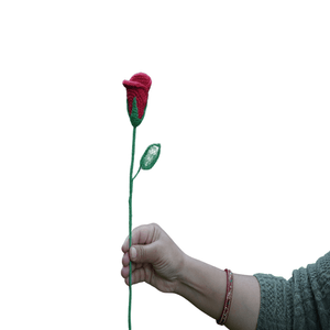 Himalayan Blooms Crochet Rose Flower (Red) - Crochet Toy