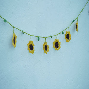 Himalayan Blooms Crochet Sunflower Toran - Crochet Toy