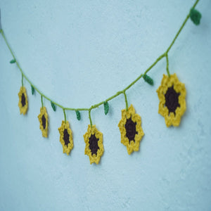 Himalayan Blooms Crochet Sunflower Toran - Crochet Toy