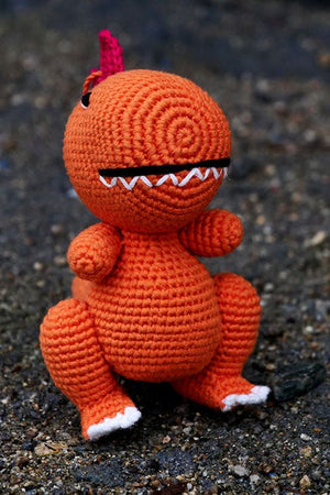 Himalayan Blooms Crochet T - Rex Toy - Crochet Toy