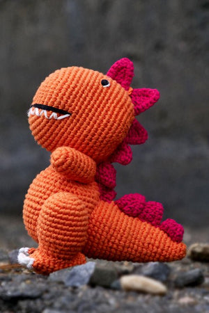Himalayan Blooms Crochet T - Rex Toy - Crochet Toy