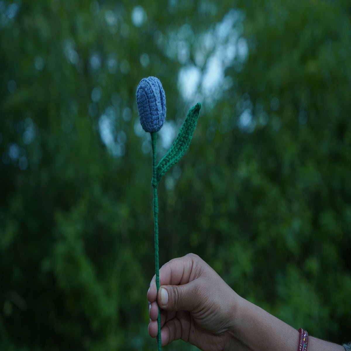 Himalayan Blooms Crochet Tulip Flower (Blue) - Crochet Toy